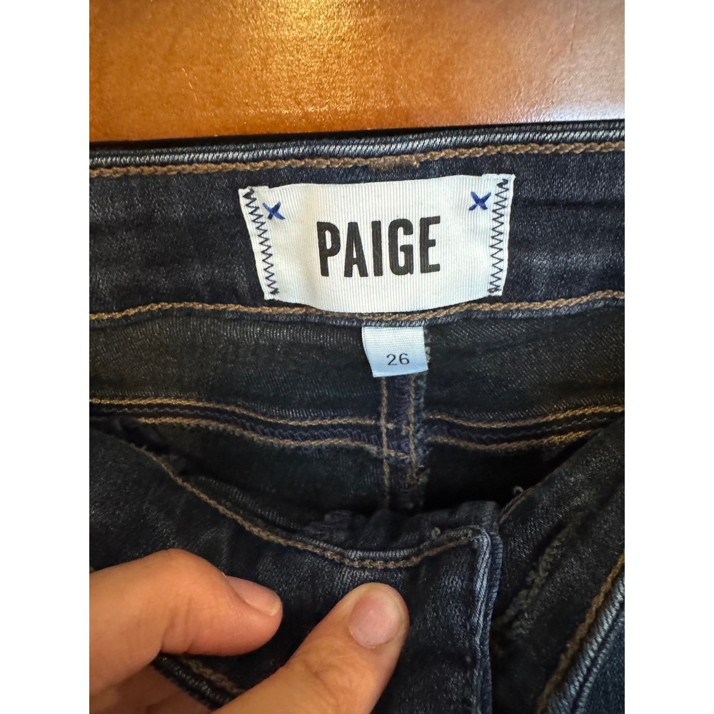 PAIGE Hoxton Ultra Skinny Jeans Womens 26 Dark Wash High Rise Stretch Denim - Picture 3 of 4